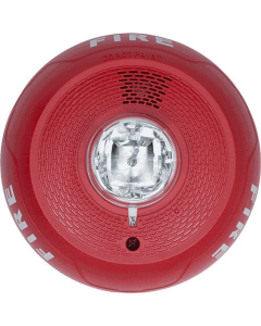 PC4RL 4-WIRE RED CEILING HORN STROBE; L-SERIES