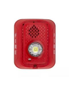 System Sensor P2RLED L-Series Indoor 2-Wire LED Horn Strobe, Wall-Mount, Marked FIRE, Red