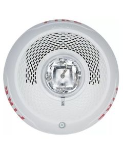 System Sensor SPSCWLED L-Series Indoor Speaker Ceiling-Mounted LED Strobe, "FIRE", White