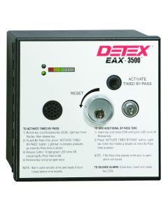 EAX-3500SK includes timed bypass alarm, rechargeable battery, surface magnetic switch and plug-in 24VDC transformer