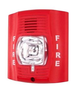 System Sensor P4RK-R SpectrAlert Advance Outdoor Selectable Output Horn Strobe, 4-Wire, Standard CD, "FIRE" Marking, Red (Replacement Model)