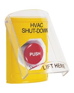 STI SS2221HV-EN Yellow Turn-to-Reset Stopper Station (HVAC SHUTDOWN)
