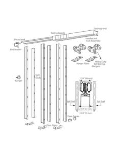 Hager 9850 96 AL Heavy Duty Pocket Door Kit