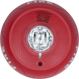 PC4RL 4-WIRE RED CEILING HORN STROBE; L-SERIES