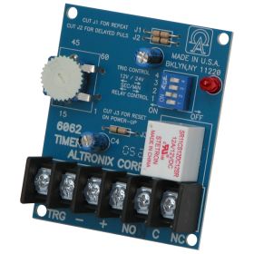 Altronix 6062 Timer, Multi-Purpose, 12/24VDC 1 Second to 60 Minutes, Board