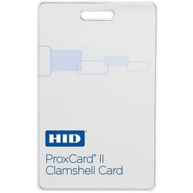 HID 1326LSSMV ProxCard II 1326 Clamshell Smart Card, Programmed, HID Logo Front and Back, Matching Numbers, Vertical Slot, White - Qty 100